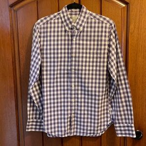 J Crew Purple Checkered Button Down Size Small